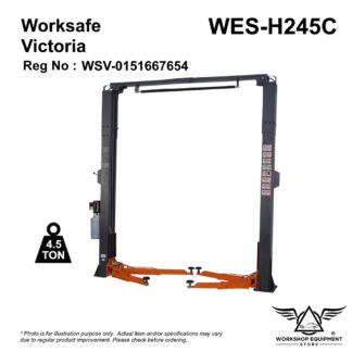 2-Post 4.5 ton Clear Floor Car Hoist Model WES-H245C